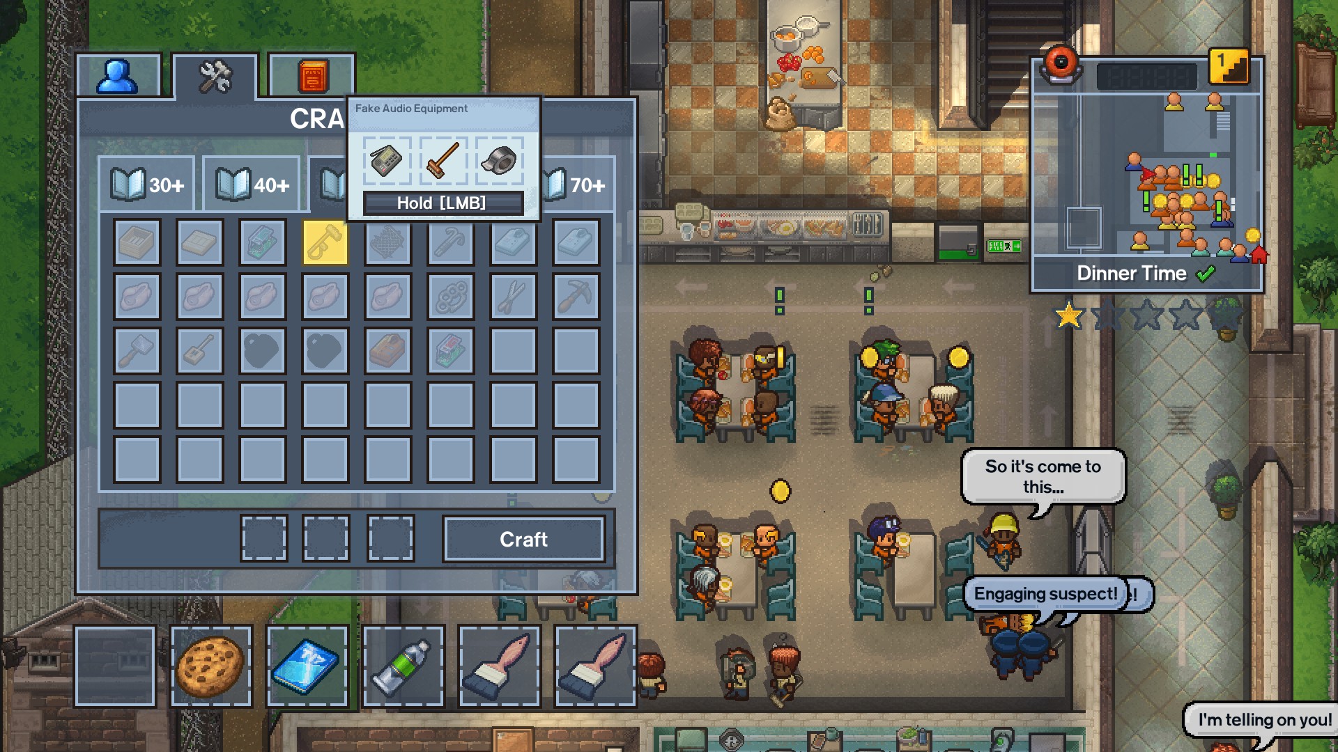 all crafting recipes for the escapists